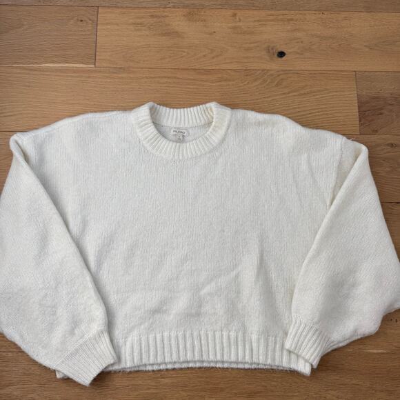 Anthropologie Pilcro Creamy Soft Dolman Sleeve Cropped Crewneck Pullover Sweater - Picture 13 of 13